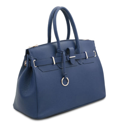TL Bag - torebka skórzana z okuciami w kolorze złotym