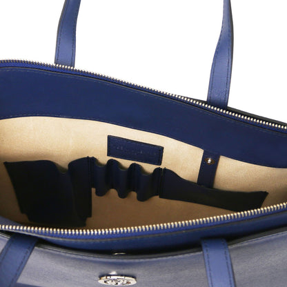 Palermo - women's 3-compartment leather briefbag
