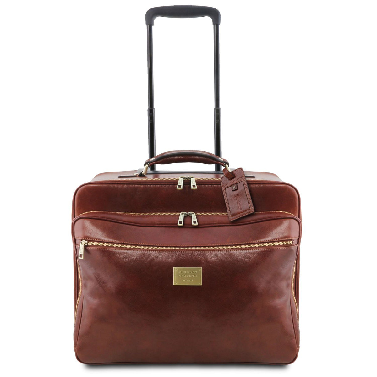 Warsaw - 2-wheel leather suitcase