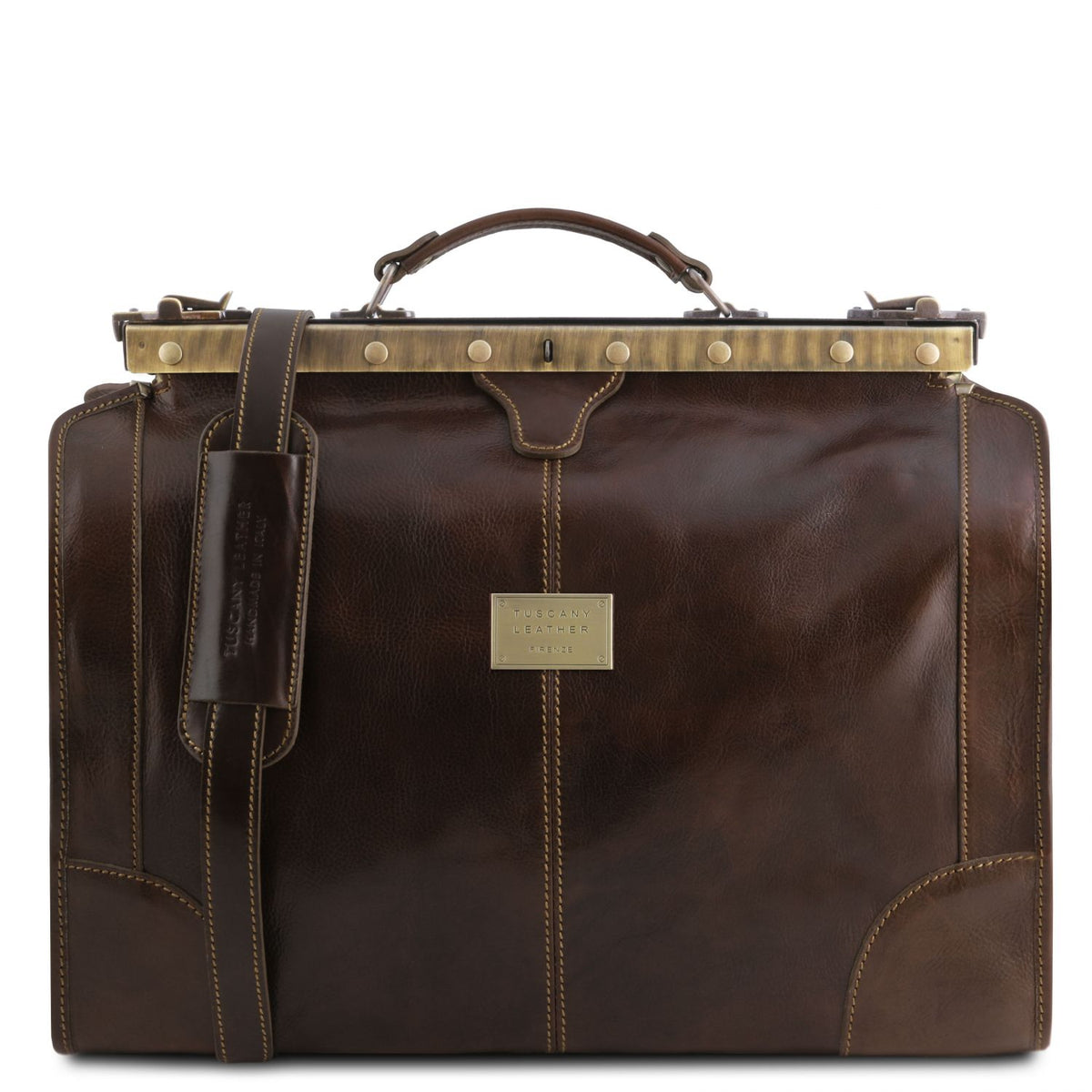 Madrid - leather travel trunk - small