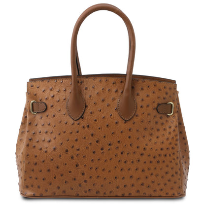 TL Bag - skórzana torebka we wzór strusi