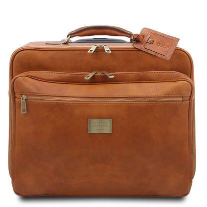 Warsaw - 2-wheel leather suitcase