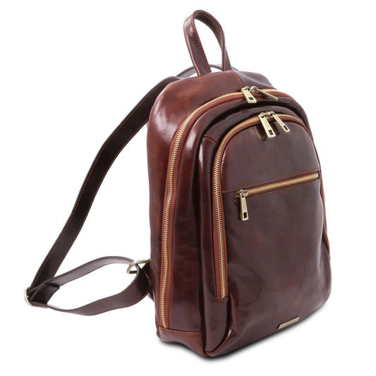 Perth - two-compartment leather backpack