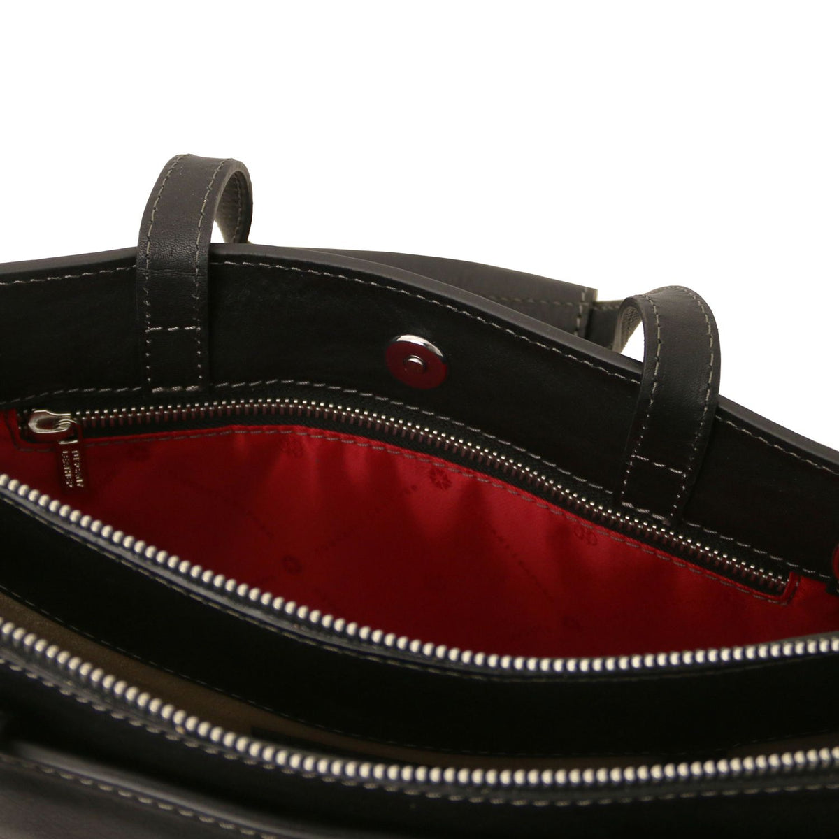 Palermo - women's 3-compartment leather briefcase