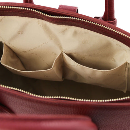 TL Bag - torebka skórzana z okuciami w kolorze złotym