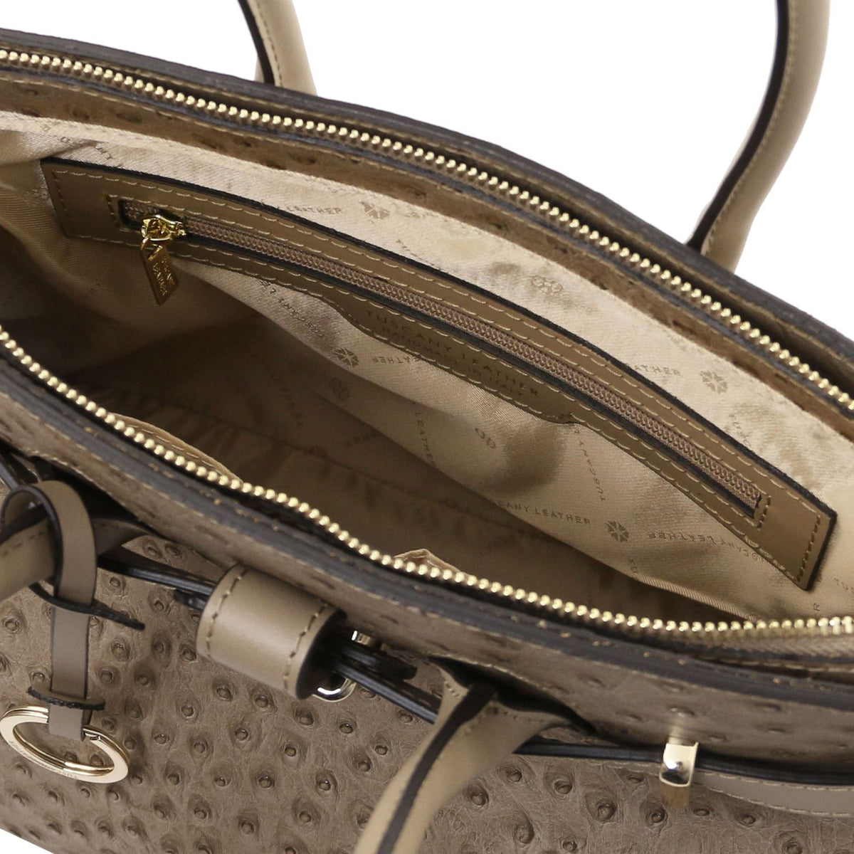 TL Bag - skórzana torebka we wzór strusi