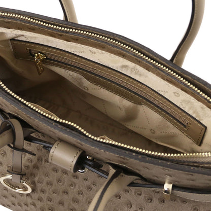 TL Bag - skórzana torebka we wzór strusi