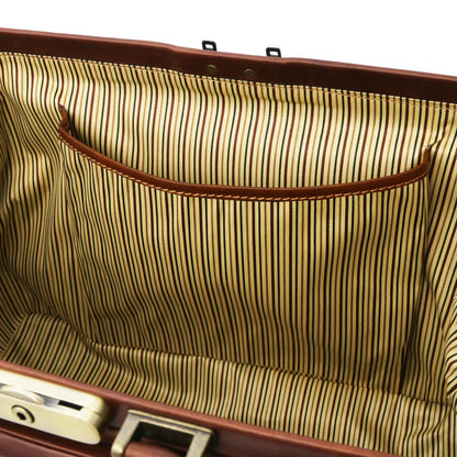 Giotto - exclusive leather medical bag with a double bottom