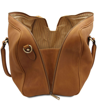 Lisbona - leather travel bag - small