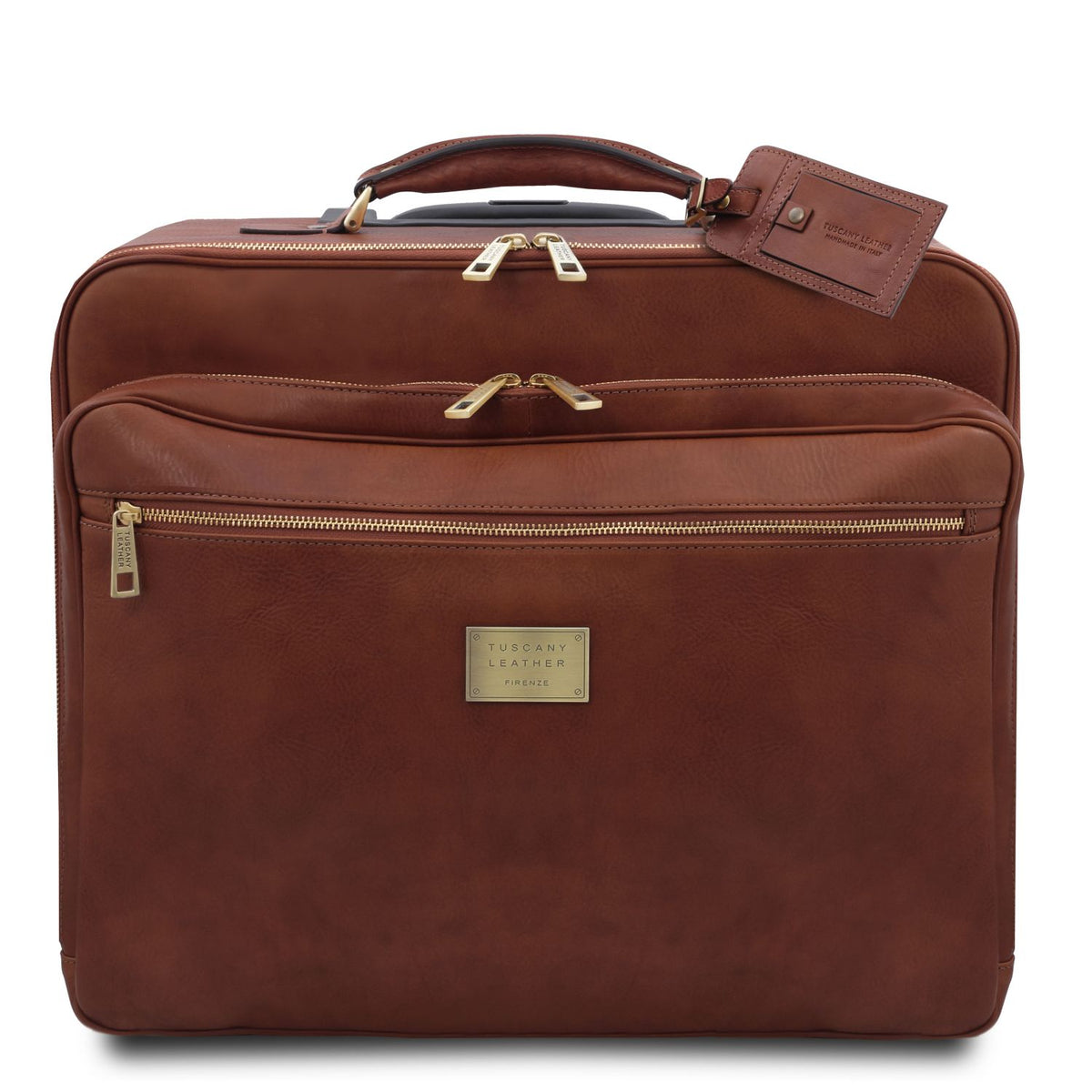 Warsaw - 2-wheel leather suitcase