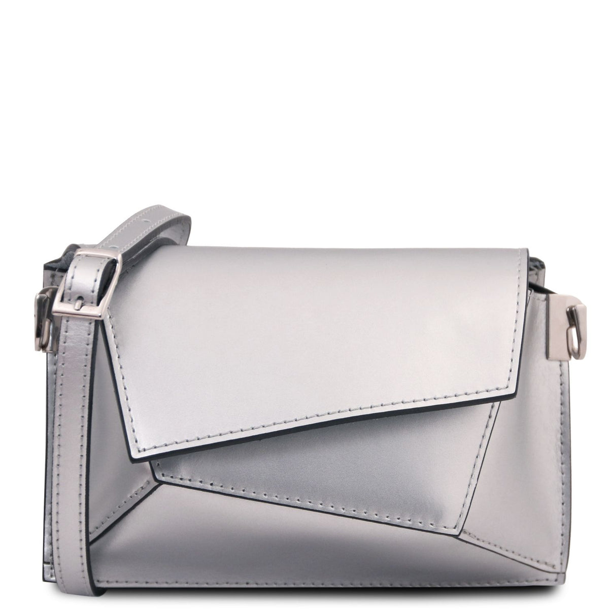 TL Bag - metaliczna skórzana torebka