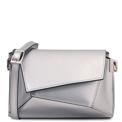 TL Bag - metaliczna skórzana torebka