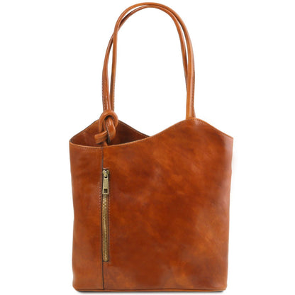 Patty - leather shoulder bag / backpack