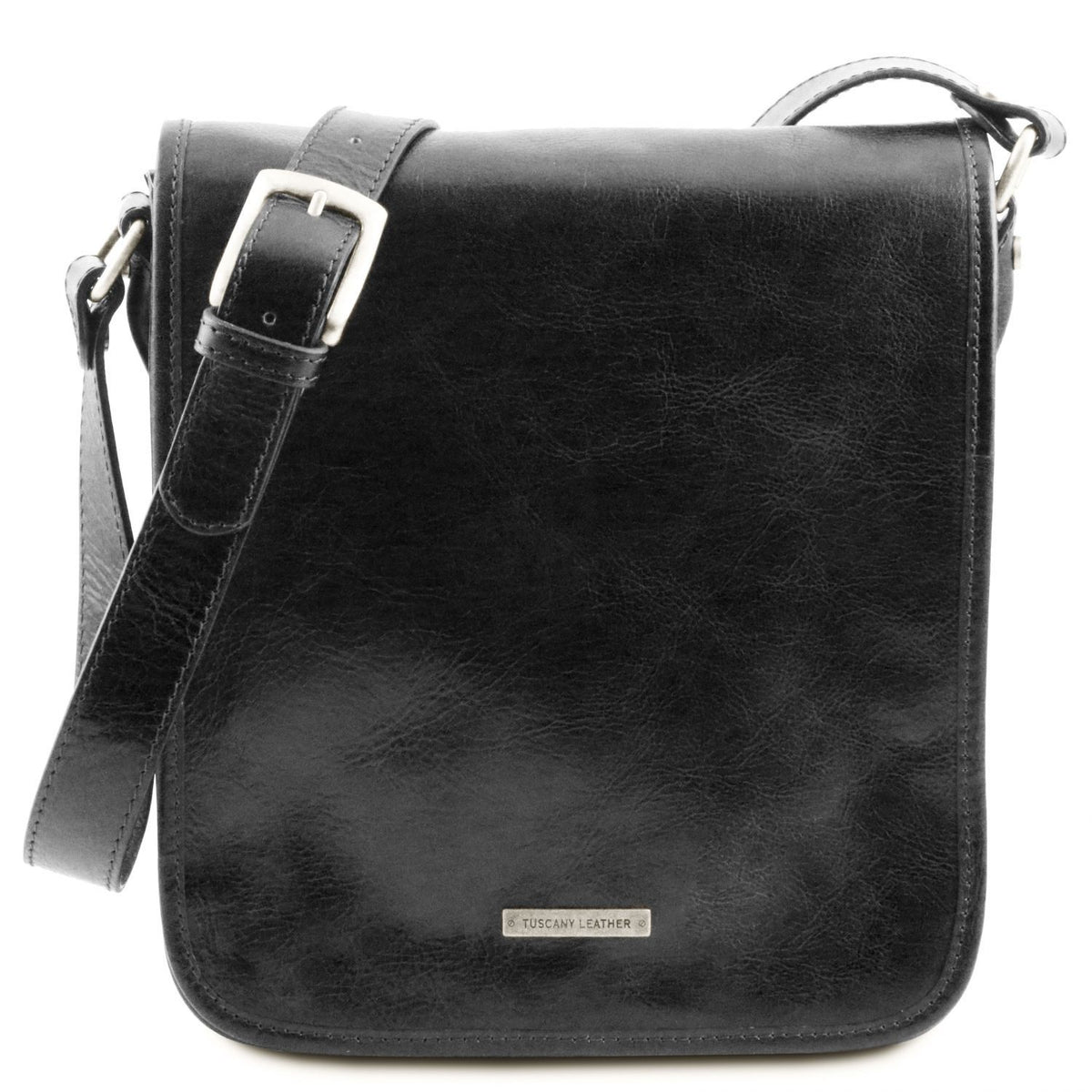 TL Messenger - two-compartment leather messenger bag