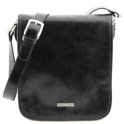 TL Messenger - two-compartment leather messenger bag