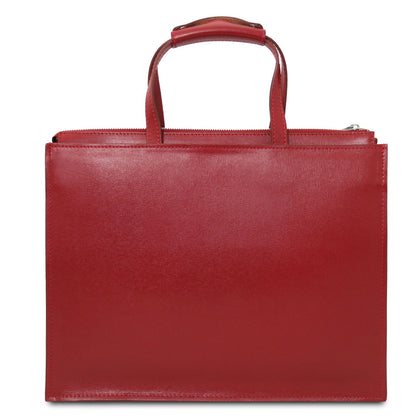 Palermo - women's 3-compartment leather briefbag