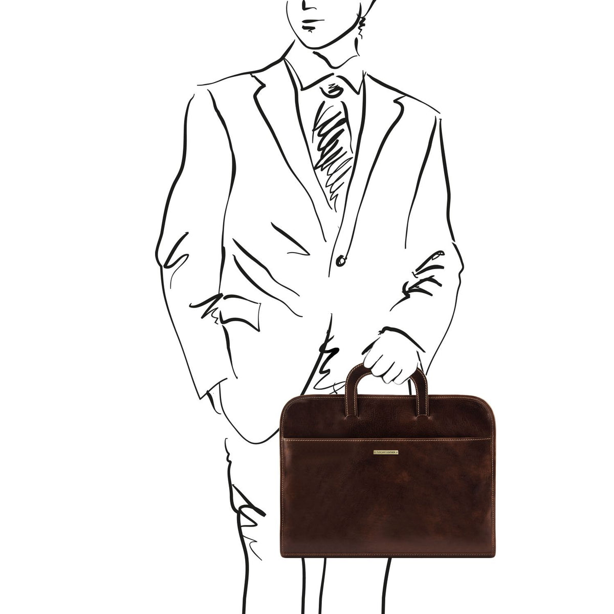 Sorrento - men's leather briefcase