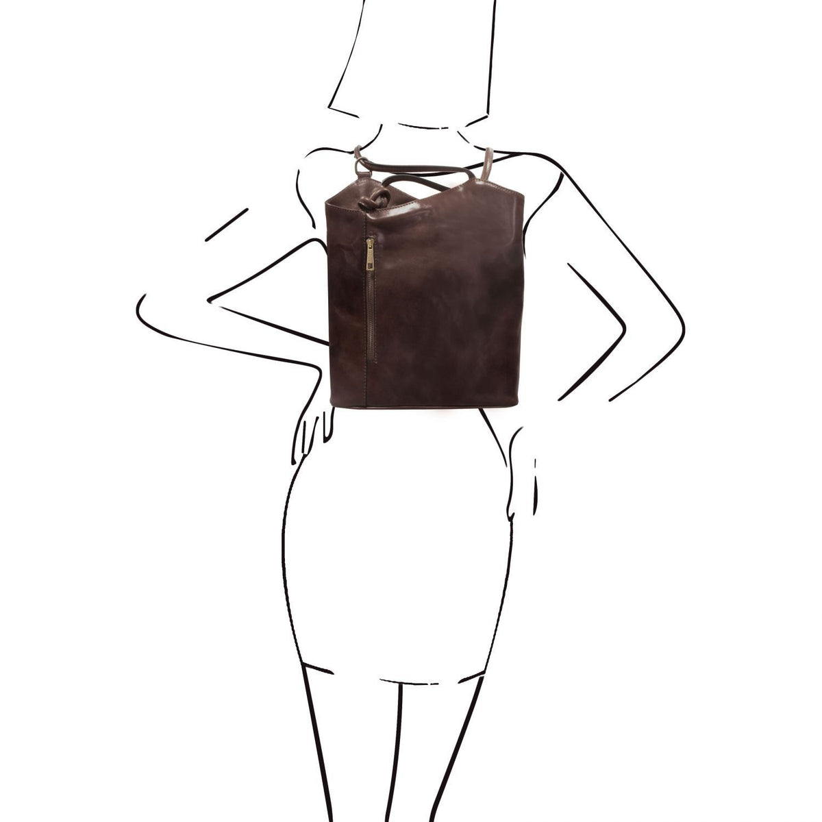 Patty - leather shoulder bag / backpack