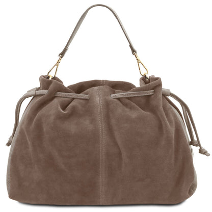 Allure - torebka typu shopper z miękkiego zamszu