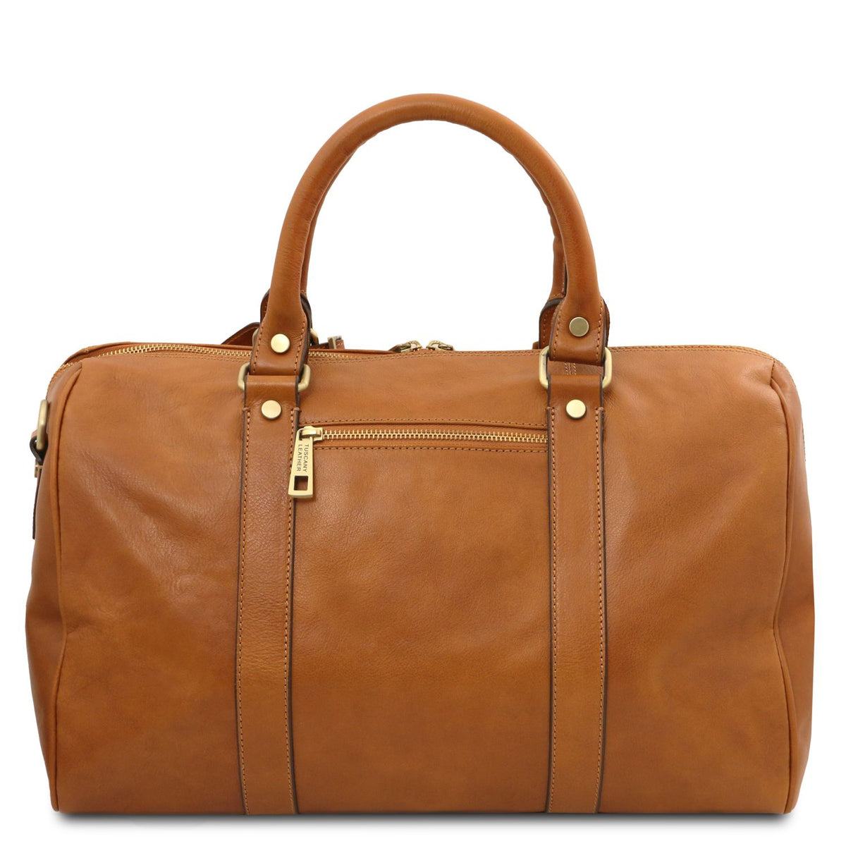 TL Voyager - leather travel bag with side pocket - small