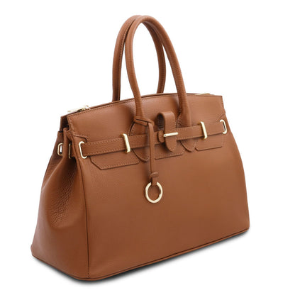 TL Bag - leather bag with gold-tone hardware