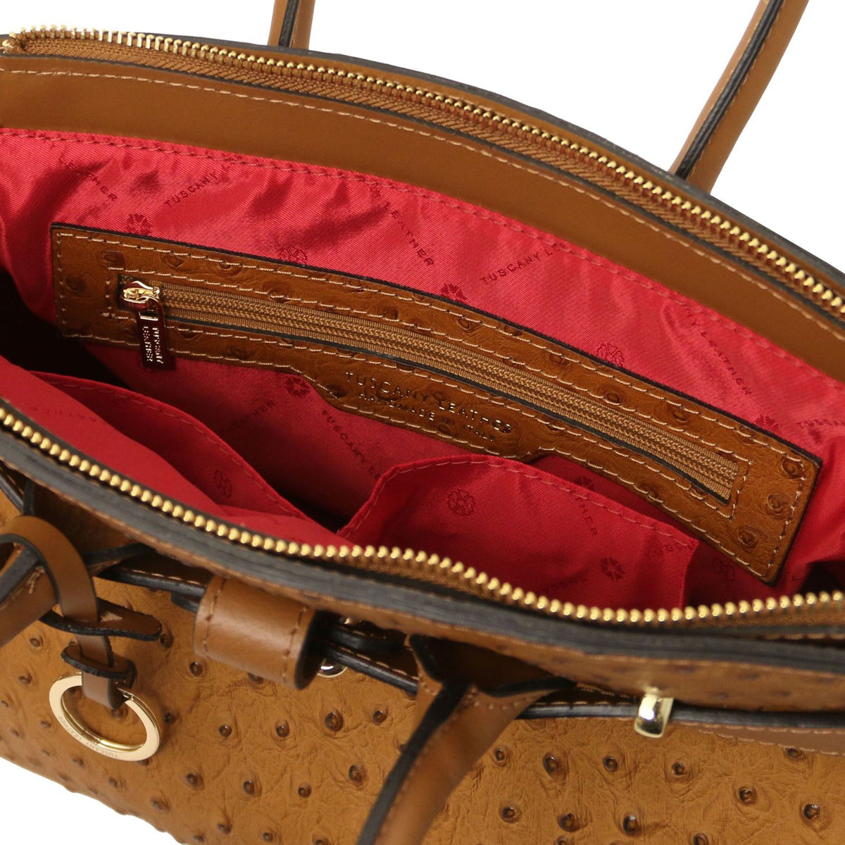 TL Bag - skórzana torebka we wzór strusi