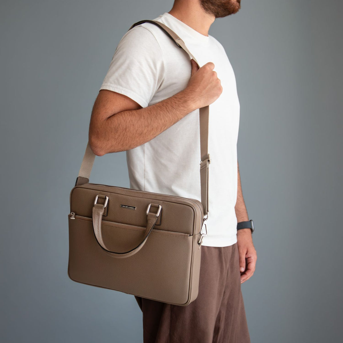 Ferrara - Leather Laptop Briefcase