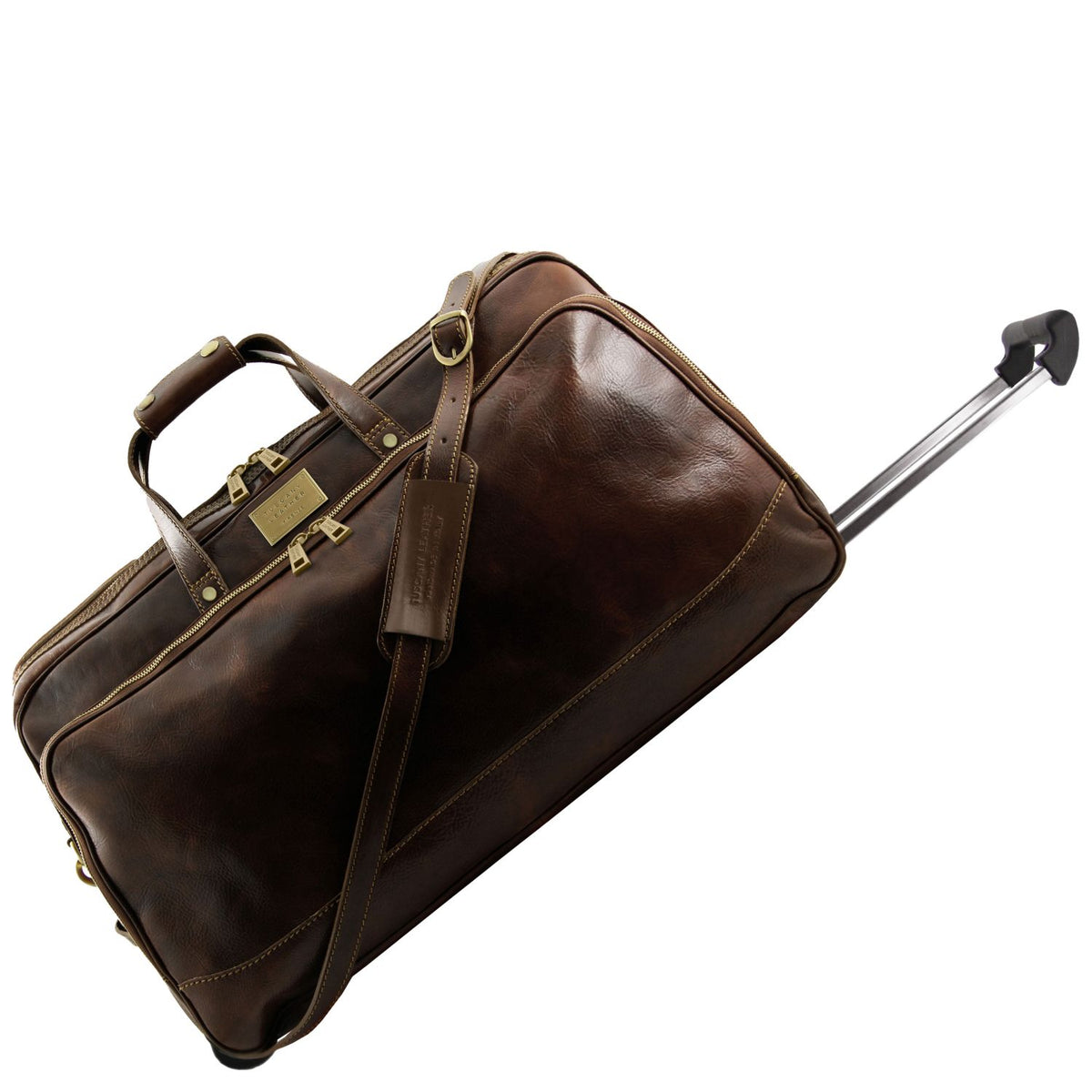 Bora Bora - large leather wheeled suitcase