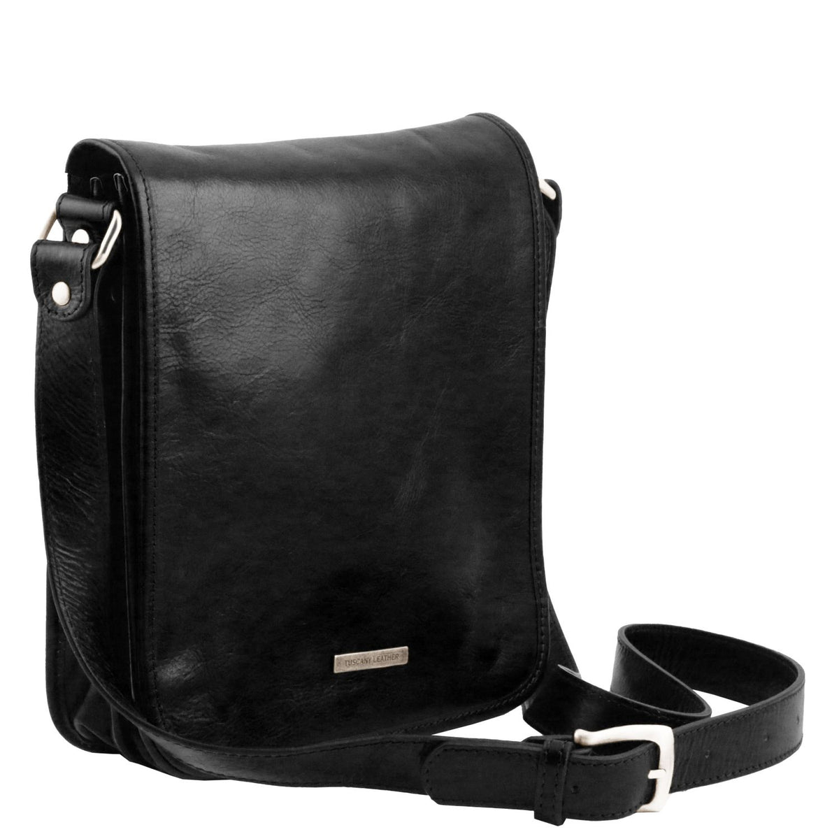 TL Messenger - two-compartment leather messenger bag