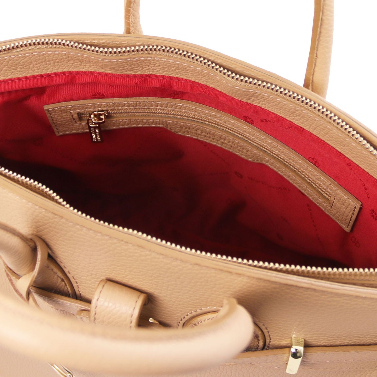TL Bag - torebka skórzana z okuciami w kolorze złotym