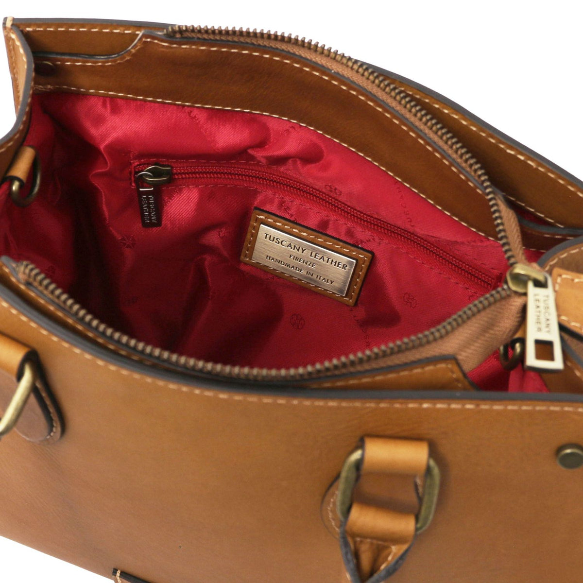 Woman - leather handbag