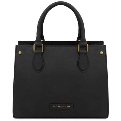 Woman - leather handbag