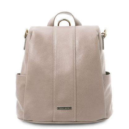 TL Bag - Women's soft leather backpack-handbag