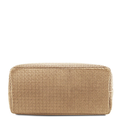 TL KeyLuck - skórzana torebka z plecionym wzorem typu shopper
