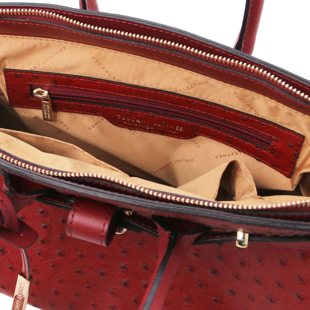TL Bag - skórzana torebka we wzór strusi