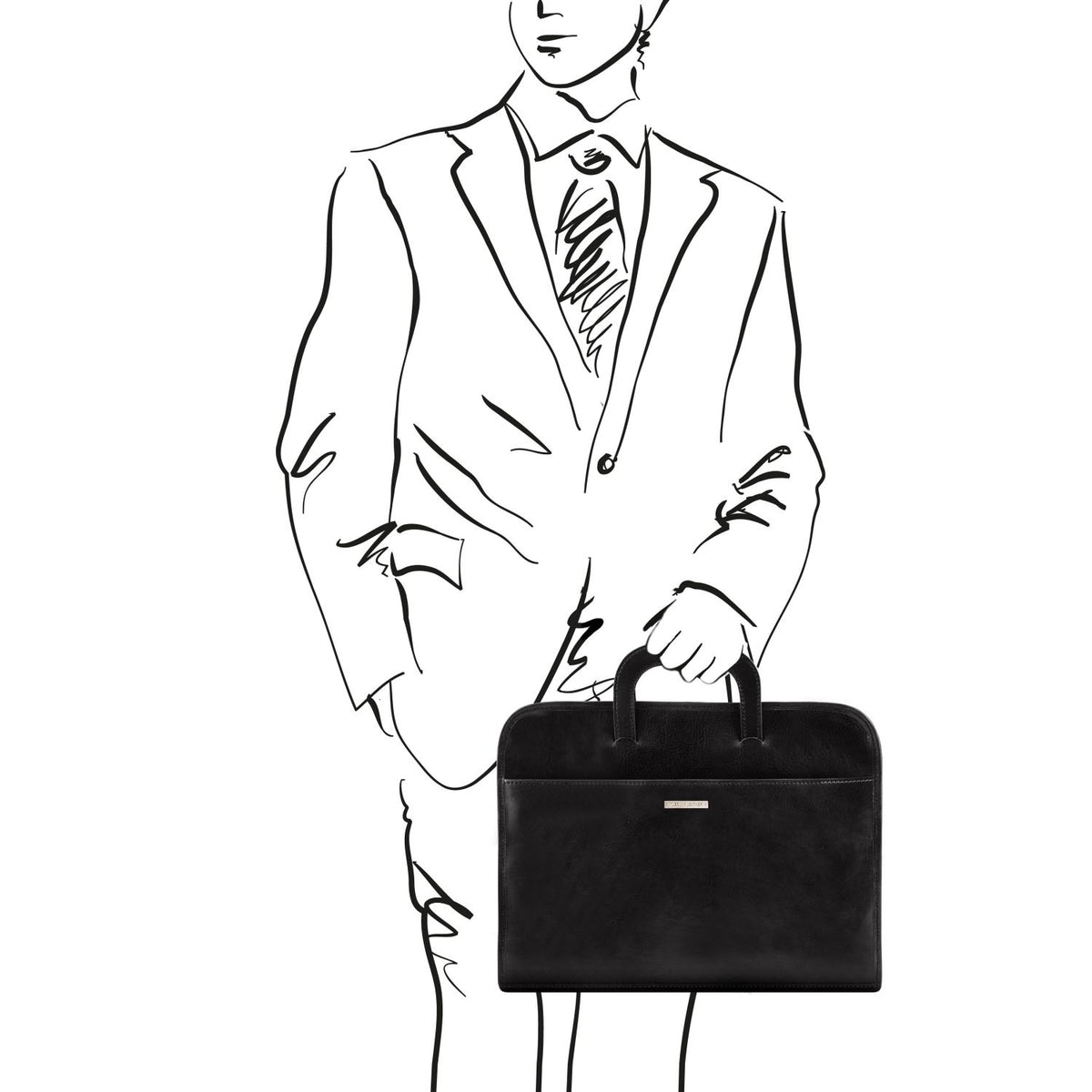 Sorrento - men's leather briefcase