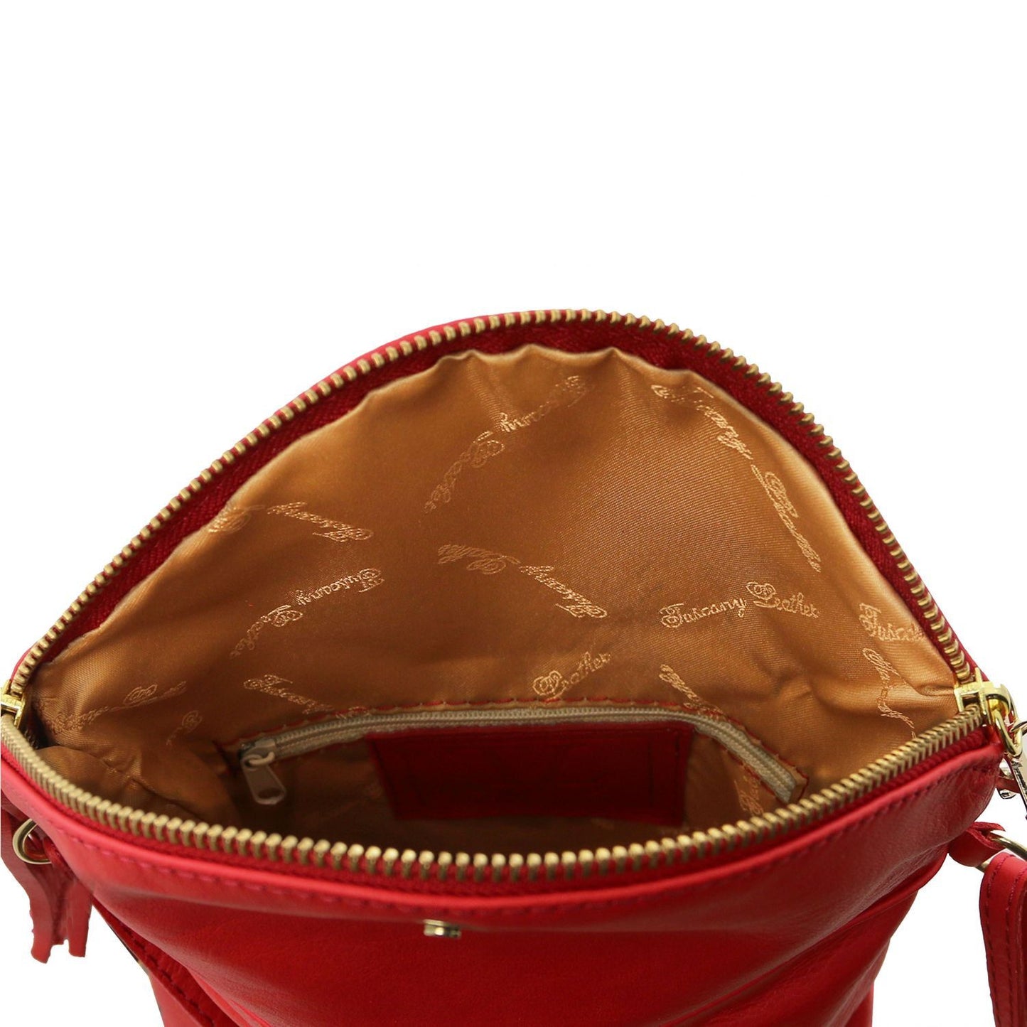 TL Young bag - skórzana torebka na ramię z ozdobnym frędzlem
