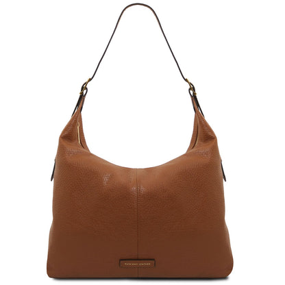 Plenia - skórzana torebka typu shopper