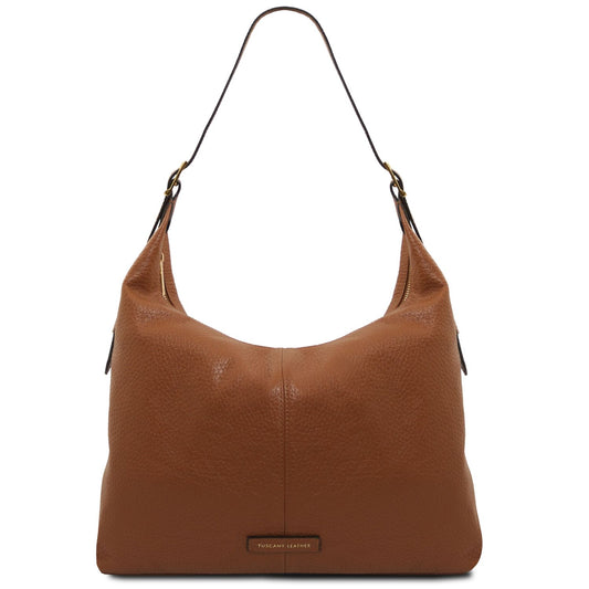 Plenia - skórzana torebka typu shopper