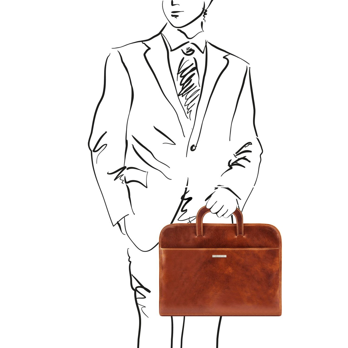Sorrento - men's leather briefcase