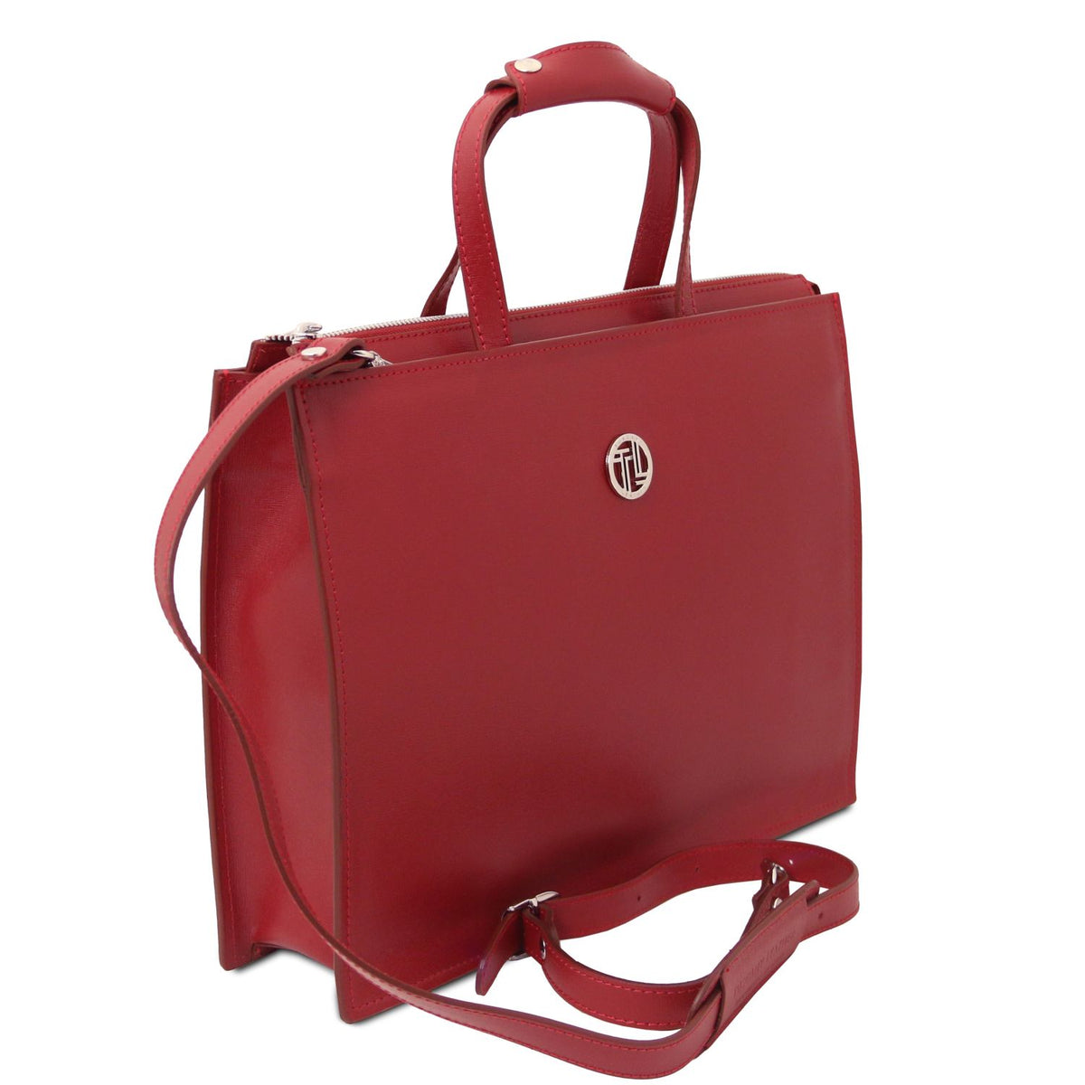 Palermo - women's 3-compartment leather briefbag