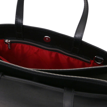 Palermo - women's 3-compartment leather briefbag