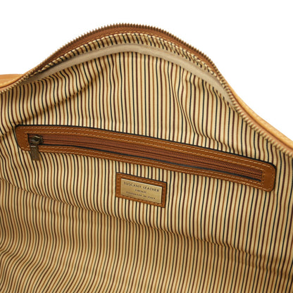 Lisbona - leather travel bag - small