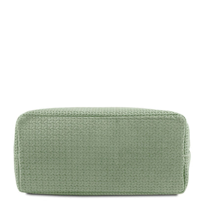 TL KeyLuck - skórzana torebka z plecionym wzorem typu shopper