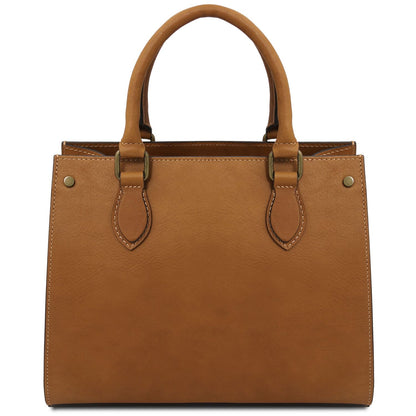 Woman - leather handbag