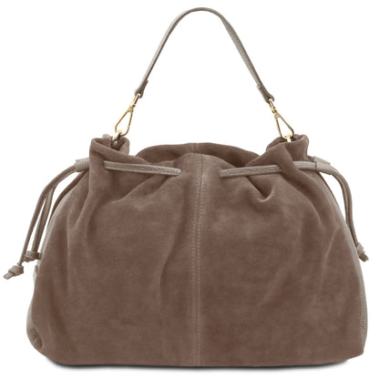 Allure - torebka typu shopper z miękkiego zamszu