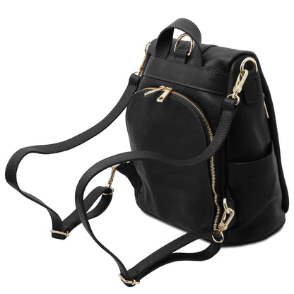 TL Bag - Women's soft leather backpack-handbag