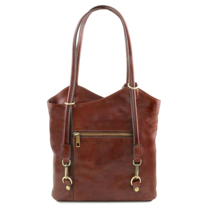 Patty - leather shoulder bag / backpack