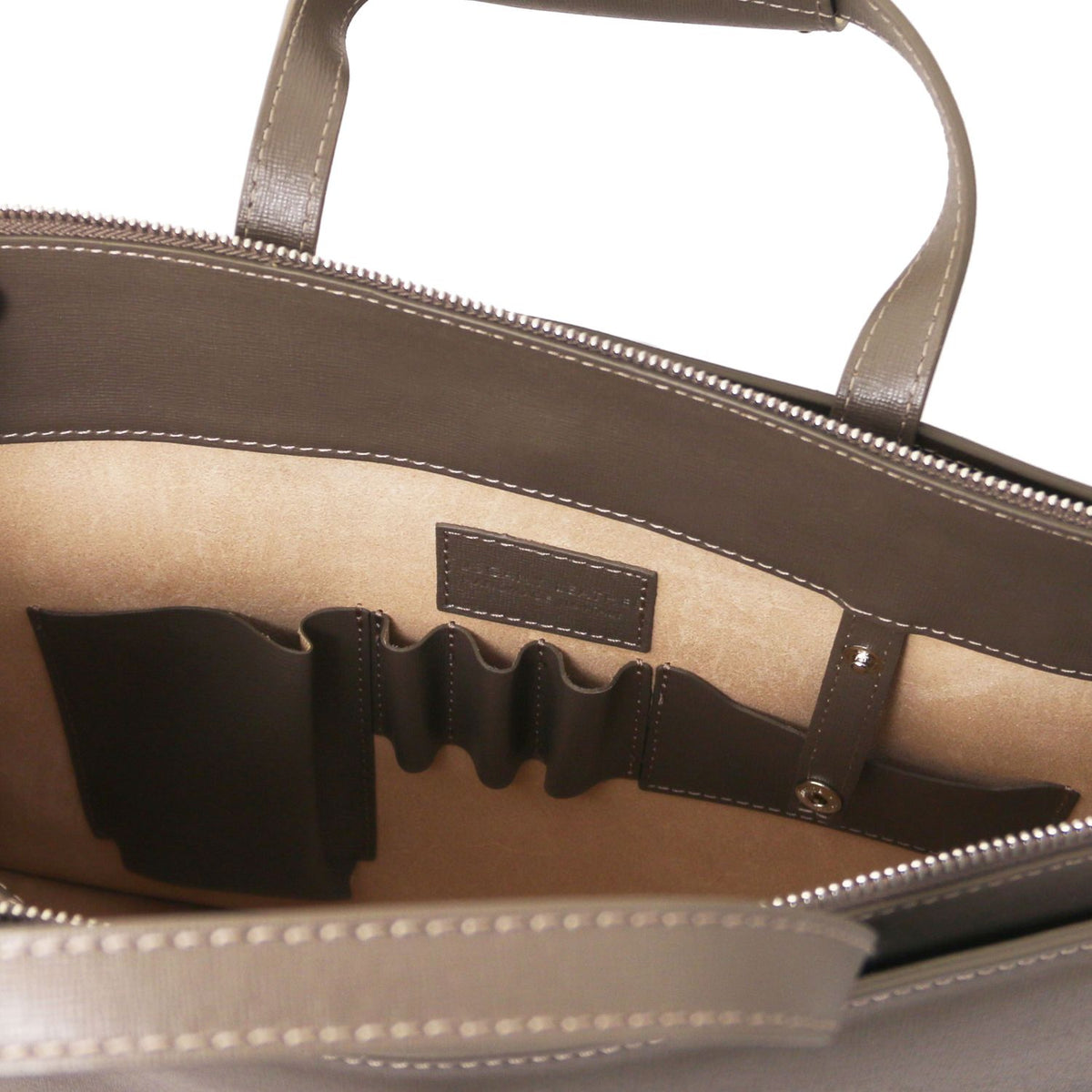 Palermo - women's 3-compartment leather briefbag