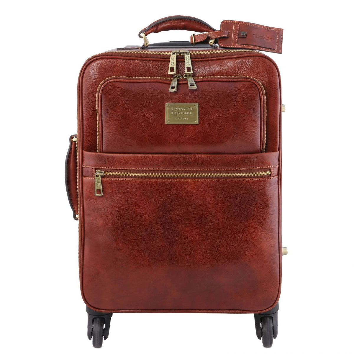 TL Voyager - 4-wheeled leather suitcase